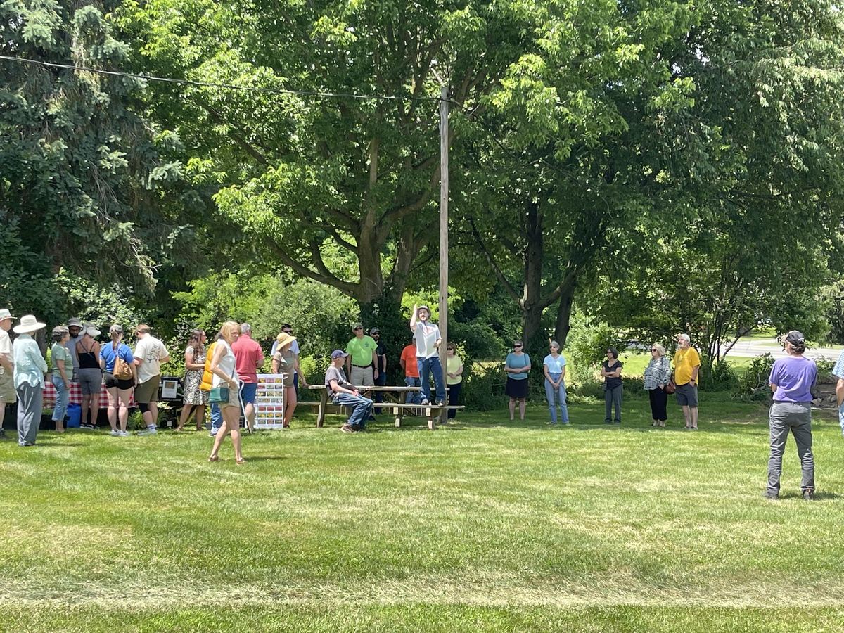 Visitors gathered outdoors at Limeledge during opening day.